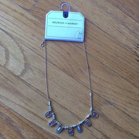 — Melrose and Market — Gold & Turquoise necklace - Picture 2 of 8